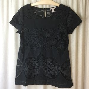 NEW Banana Republic Black Lace Blouse